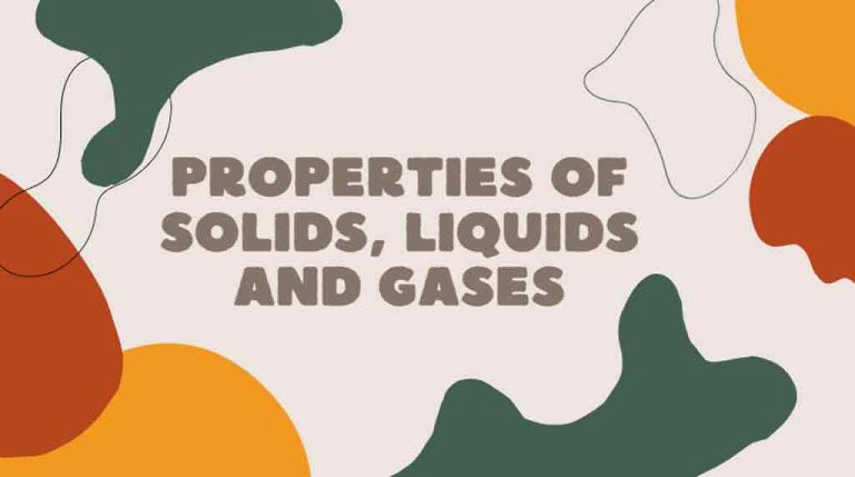 Properties of Solids, Liquids and Gases