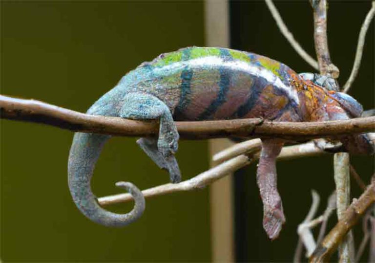 how to tell if a chameleon is dying