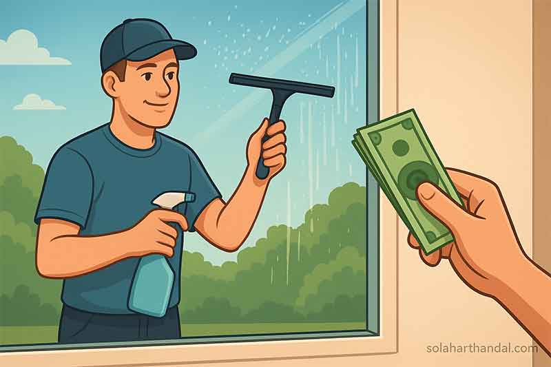 do you tip the window cleaner