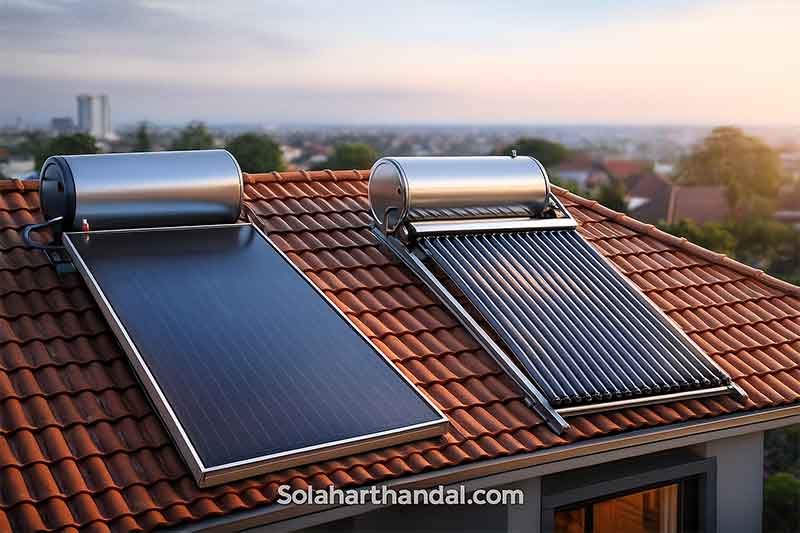 perbedaan flat plate dan evacuated tube solar water heater