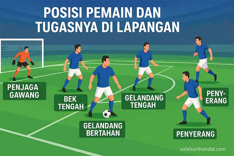 posisi pemain dan tugasnya di lapangan