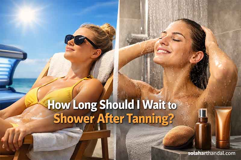 how long should i wait to shower after tanning