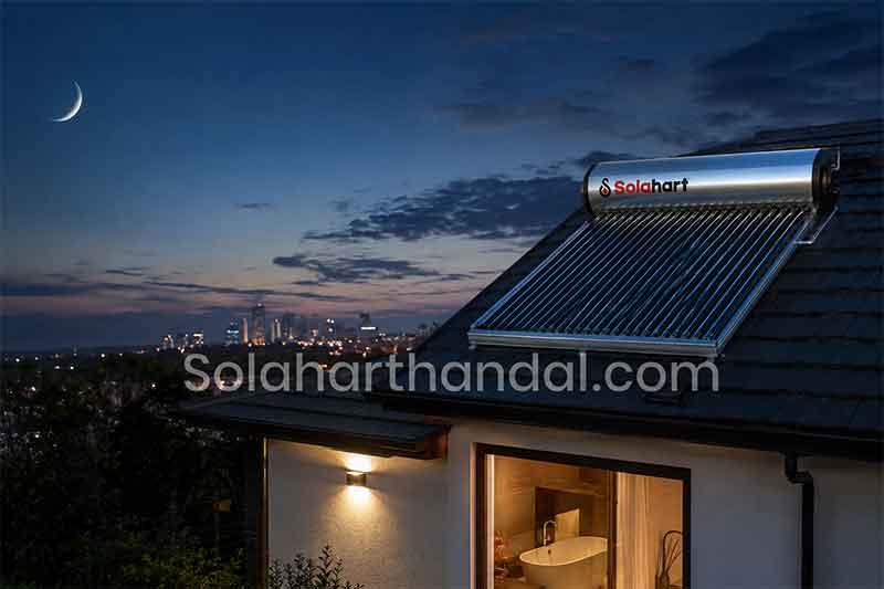 Apakah solar water heater bisa digunakan saat malam hari