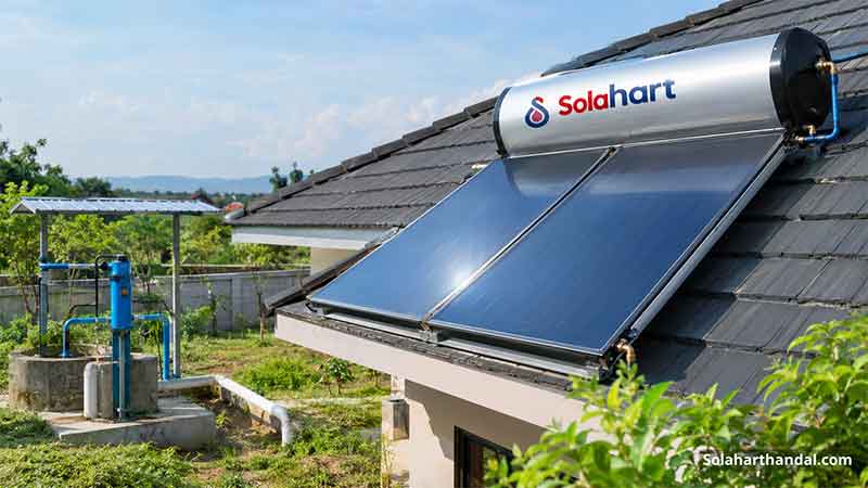 solar water heater untuk air sumur bor