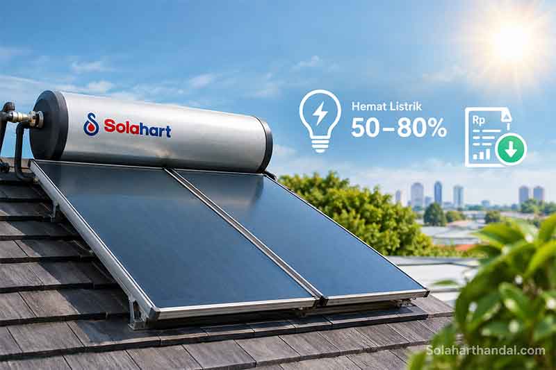solar water heater menghemat listrik berapa persen